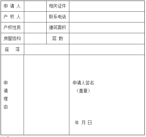 房屋面积测绘申请书怎么写